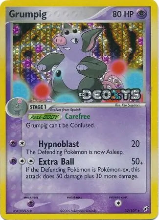 EX Deoxys Grumpig #32/107 reverse holo
